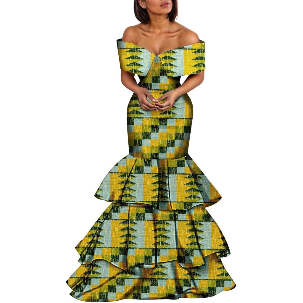 African Print Dress for Women – Elegant Dashiki Party & Wedding Outfit - Free Delivery Worldwide only at Flexi Africa