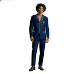 African Suits for Men Traditional Wedding Designed Slim Fit Jacket Pants Set with Breastbin High Quality Suit Mens Clothes