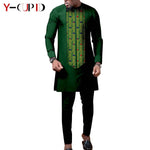 African Wedding Couple Set – Women’s Dashiki Print Dress & Men’s Kaftan Top and Pant Outfit - Free Delivery Worldwide only at Flexi Africa