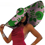 African Women Hat Summer Beach Hats Large Brim Sun Protection Fashion Ankara Cap Hat Customized Product - Free Delivery Worldwide only at Flexi Africa