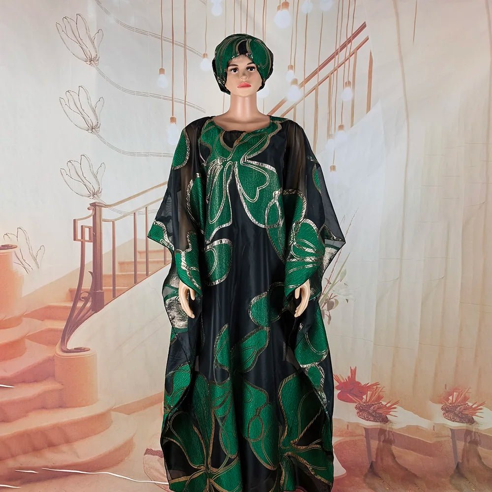 Buy African Women’s 2PC Dress Set with Matching Headscarf – Elegant Church & Special Occasion Outfit for only $79.71