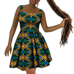 African Women’s Dress – Elegant Dashiki Wax Print Plus Size Dress, Traditional African Style Clothing - Free Delivery Worldwide only at Flexi Africa