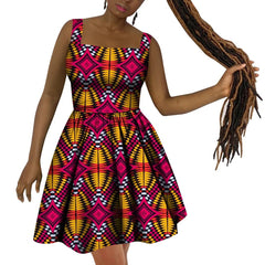 African Women’s Dress – Elegant Dashiki Wax Print Plus Size Dress, Traditional African Style Clothing - Free Delivery Worldwide only at Flexi Africa