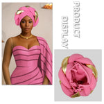 Already Made Big Braid Turban Cap – Nigerian Aso Oke Auto Gele Party Headwrap - Free Delivery Worldwide only at Flexi Africa