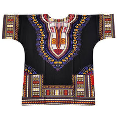 Authentic African Dashiki Printed T-Shirts for Men - Flexi Africa - Flexi Africa offers Free Delivery Worldwide - Vibrant African traditional clothing showcasing bold prints and intricate designs