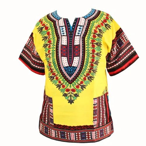 Authentic African Dashiki T-shirt: Traditional Print in 100% Cotton - Flexi Africa - Free Delivery www.flexiafrica.com