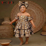 Bazin Riche African Ankara Party Dress for Girls – Multilayer Ruffle Design - Free Delivery Worldwide only at Flexi Africa