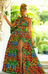 Box of 10 Belle Rainbow African Print Infinity Dresses | Ankara Clothing - Free Delivery Worldwide only at Flexi Africa