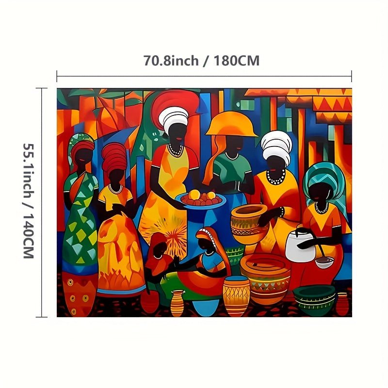 Classic African Print Tablecloth – Waterproof Polyester for Dining, Camping & Event Styling - Free Delivery Worldwide only at Flexi Africa