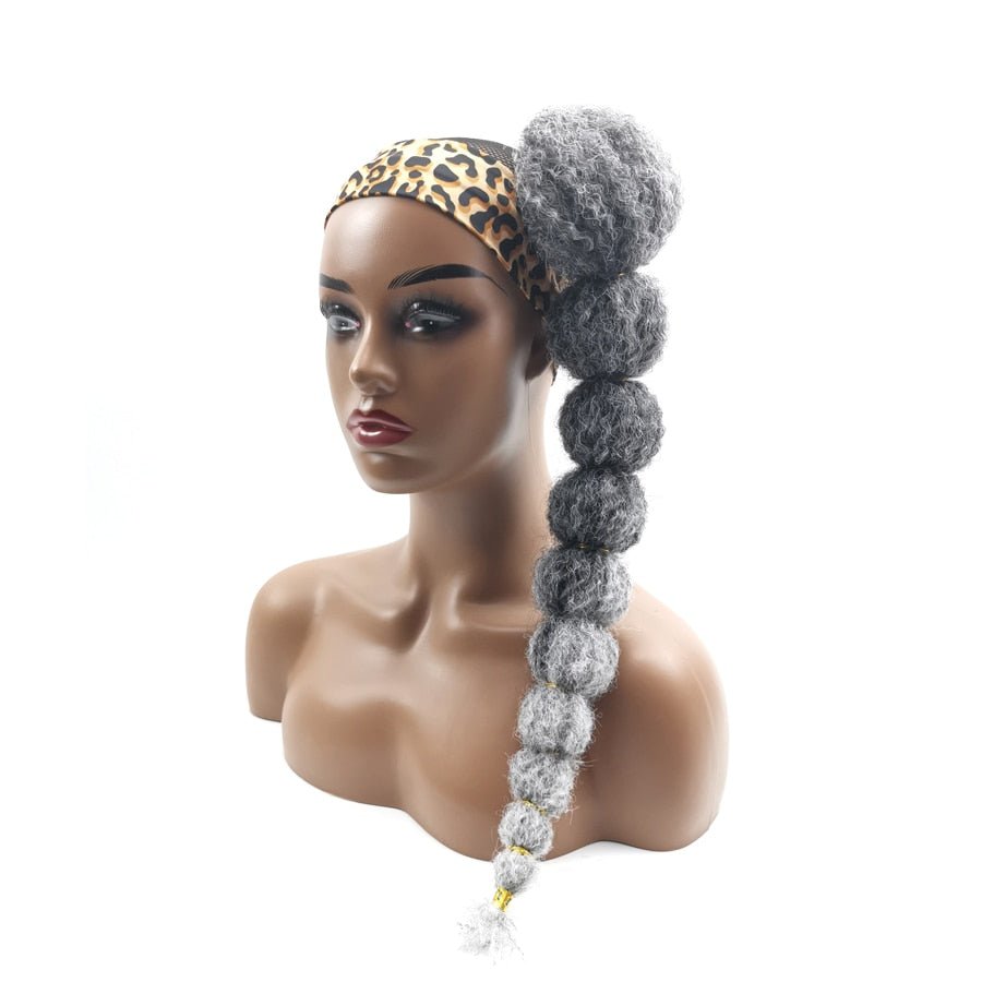 Clip-In Afro Puff Ponytail Hair Extension for Black Women 18" - Flexi Africa - Flexi Africa offers Free Delivery Worldwide - Vibrant African traditional clothing showcasing bold prints and intricate designs