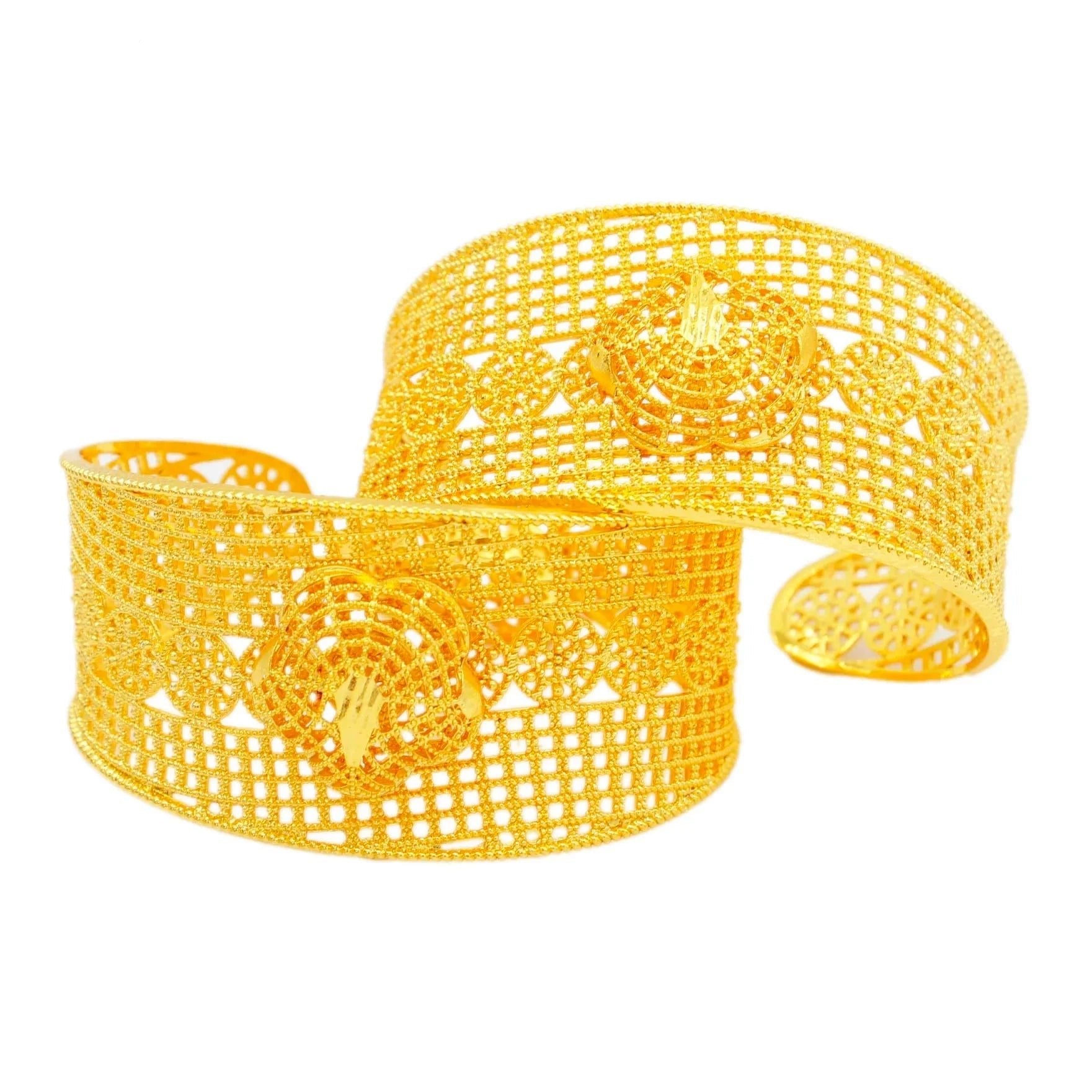 Cuff Bracelets for Women Girls Bangle Jewelry African Gold Color Bangle - Flexi Africa - Flexi Africa offers Free Delivery Worldwide - Vibrant African traditional clothing showcasing bold prints and intricate designs