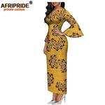 Dashiki Print Bodycon Maxi Dress – Women’s African V - Neck Flare Sleeve Party & Formal Gown - Free Delivery Worldwide only at Flexi Africa