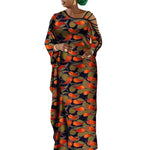 Dashiki Print Mermaid Party Dress for Women – African Cotton Evening Gown with Cut - Out Sleeves - Free Delivery Worldwide only at Flexi Africa