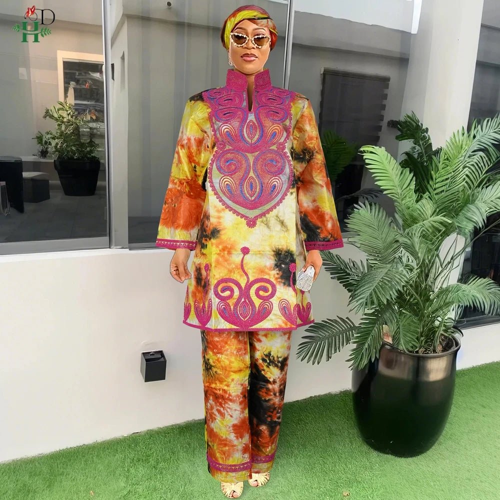 Designer Ankara 2PC Set for Women – Traditional Nigerian Party Outfit - Free Delivery Worldwide only at Flexi Africa