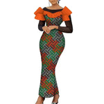 Elegant African Ankara Maxi Dress for Women – Traditional Dashiki Style - Free Delivery Worldwide only at Flexi Africa