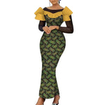 Elegant African Ankara Maxi Dress for Women – Traditional Dashiki Style - Free Delivery Worldwide only at Flexi Africa