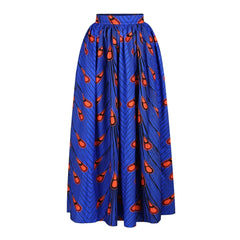 Buy 2PC Fashion African Women Set Slash-neck Long Sleeve Tops +High Slit Maxi Skirt Suit for only $10.83 at Flexi Africa!