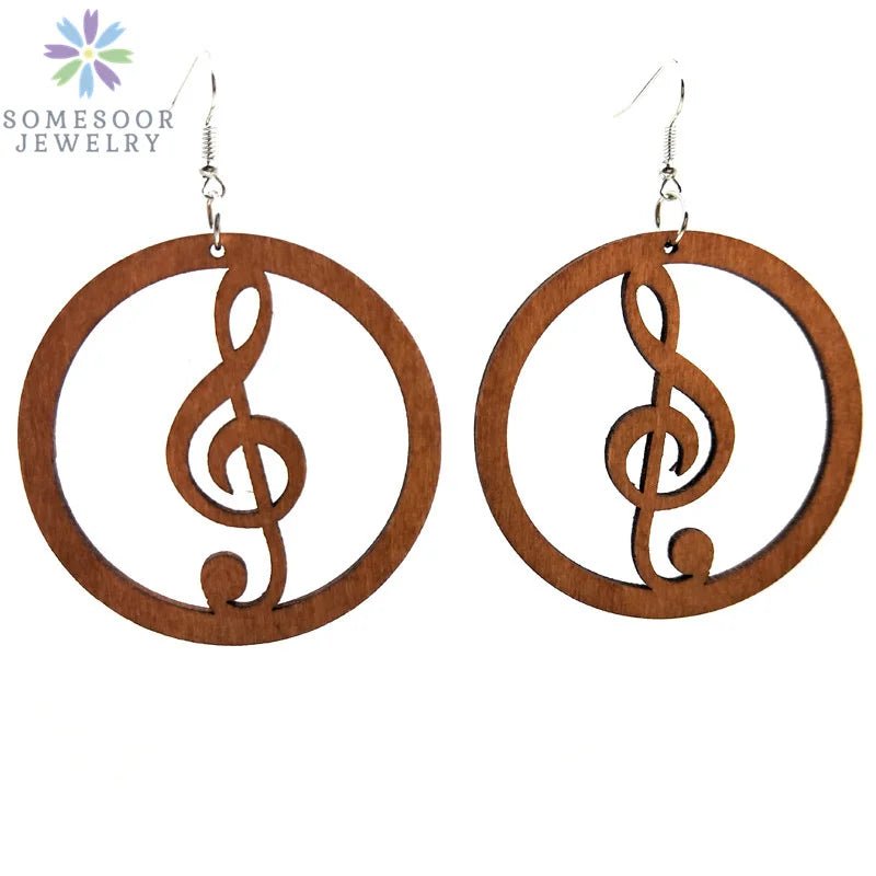 Fashion Laser-Cut Wooden African Map Drop Earrings: Traditional Ethnic Pendant Dangle Jewelry for Women - Flexi Africa