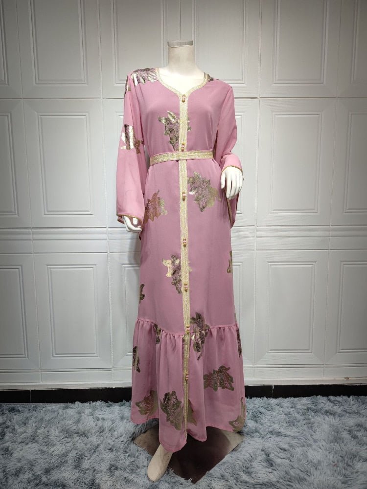 Graceful and Modest: Women's Chiffon Abayas for Ramadan, Kaftan, and Islamic Events - Free Delivery Worldwide only at Flexi Africa