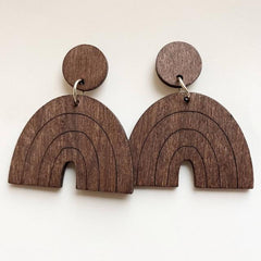 Handmade Zinc Alloy Geometric Wood Earrings - Trendy African Jewelry for Women - Flexi Africa offers Free Delivery Worldwide