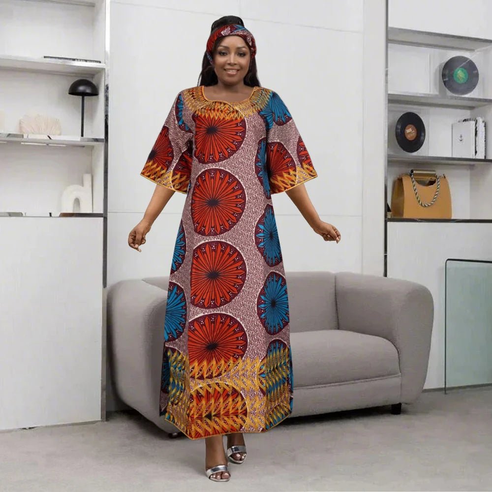 Dresses For Women Embroidery Floral Dresses Rich Long Robes Party Wedding - Free Delivery Worldwide only at Flexi Africa