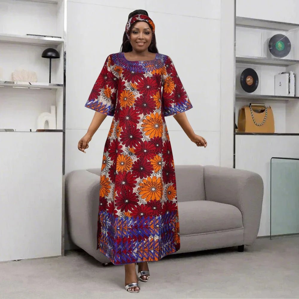 Dresses For Women Embroidery Floral Dresses Rich Long Robes Party Wedding - Free Delivery Worldwide only at Flexi Africa