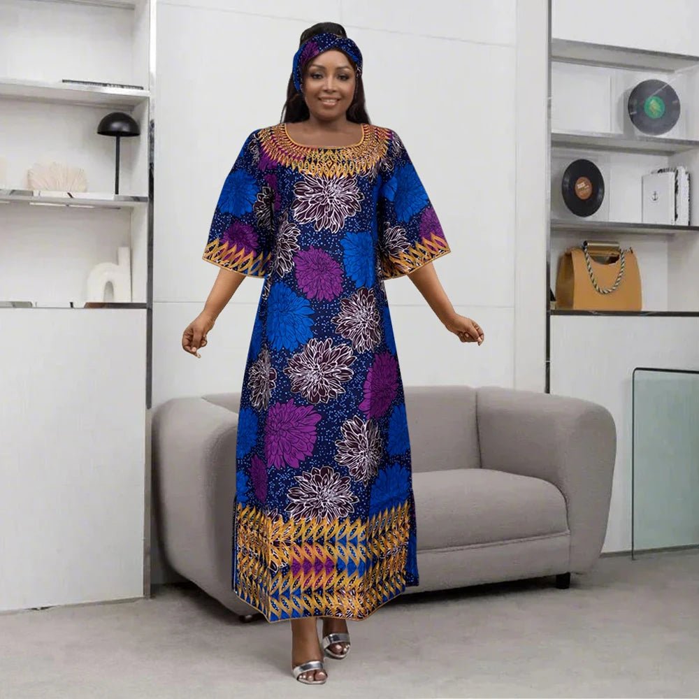 Dresses For Women Embroidery Floral Dresses Rich Long Robes Party Wedding - Free Delivery Worldwide only at Flexi Africa
