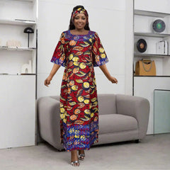 Dresses For Women Embroidery Floral Dresses Rich Long Robes Party Wedding - Free Delivery Worldwide only at Flexi Africa