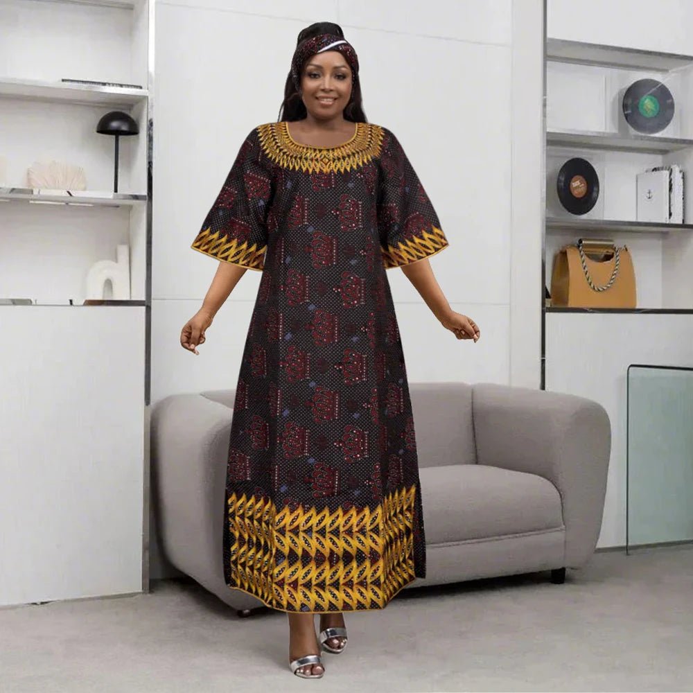 Dresses For Women Embroidery Floral Dresses Rich Long Robes Party Wedding - Free Delivery Worldwide only at Flexi Africa