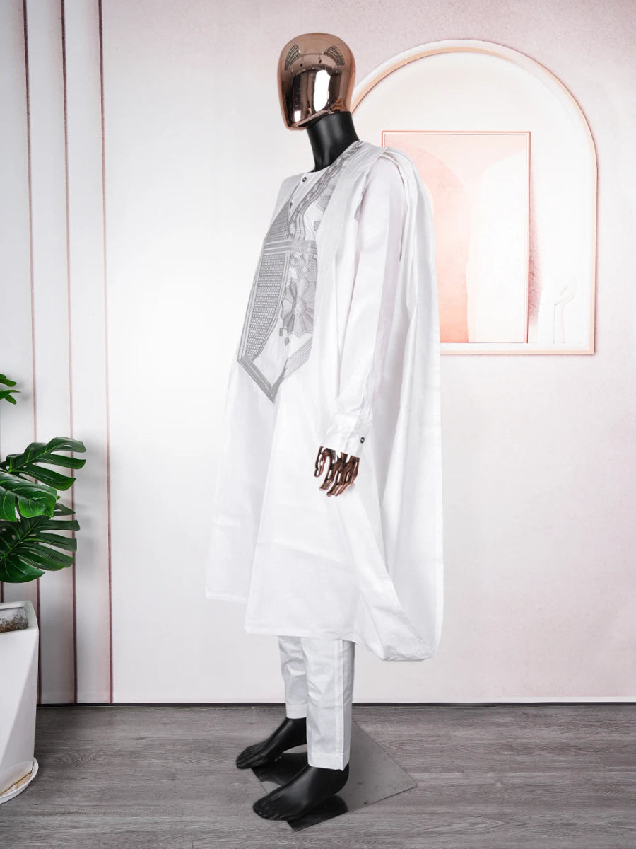 H&D South African Traditional Wear Formal Attire Bazin Riche Dashiki Outfits Shirt Pants Robe Suit African Men Agbada Ramadan - Free Delivery Worldwide only at Flexi Africa