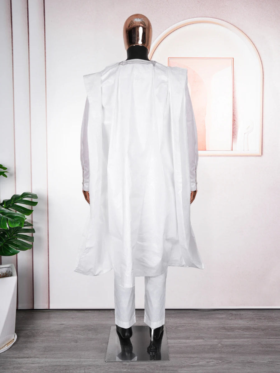 H&D South African Traditional Wear Formal Attire Bazin Riche Dashiki Outfits Shirt Pants Robe Suit African Men Agbada Ramadan - Free Delivery Worldwide only at Flexi Africa