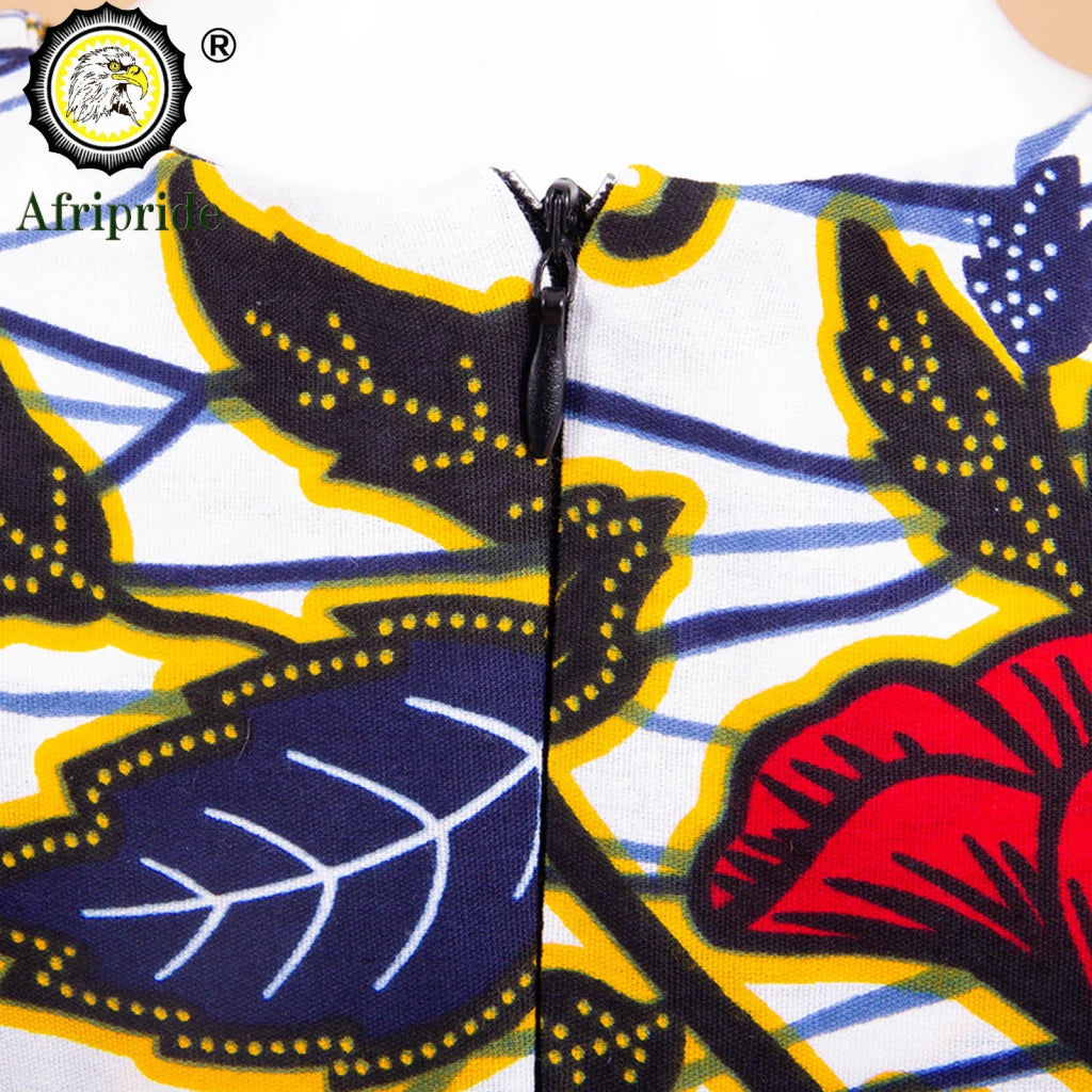 Kids African Print Princess Dress – Sleeveless Ankara Casual Mini Dress for Girls - Free Delivery Worldwide only at Flexi Africa