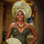 Luxury African Auto Gele Headwrap – High - Quality Wedding & Party Turban for Women - Free Delivery Worldwide only at Flexi Africa