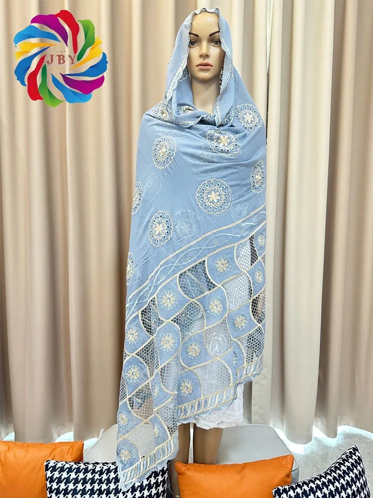 Luxury Cotton African Scarf – Muslim Women’s Hijab Shawl - Free Delivery Worldwide only at Flexi Africa