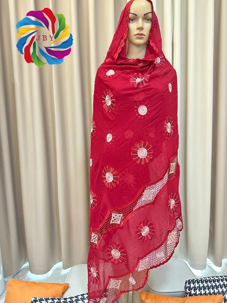 Luxury Cotton African Scarf – Muslim Women’s Hijab Shawl - Free Delivery Worldwide only at Flexi Africa