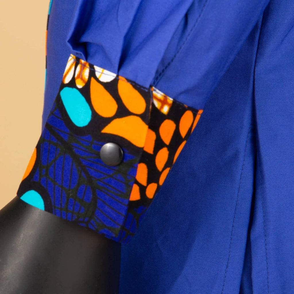 Buy Matching Bazin African Couple Attire – Women’s Mermaid Dress & Men’s Shirt Pant Set for only $67.83 at Flexi Africa!