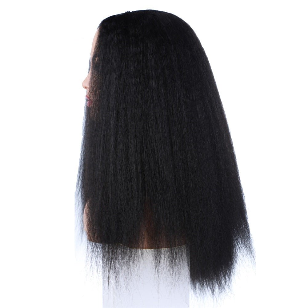 Natural Black U - Part Wig Heat Resistant Synthetic Hair 16 - 22" - Free Delivery Worldwide only at Flexi Africa