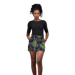 Nigerian Pattern Print Women's Hot Shorts: Stylish African Fashion Breeches - Flexi Africa Free Delivery www.flexiafrica.com