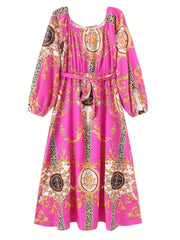 Get your hands on this elegant Bohemian off-shoulder floral maxi dress for only $19.92! Perfect for parties & casual outings