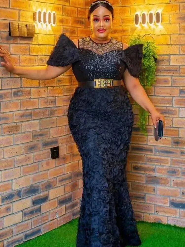 Plus Size Evening Dresses Women African Luxury Gown Elegant Wedding Party Long Dress - Free Delivery Worldwide only at Flexi Africa