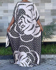 Printed Long Dress: Embrace Elegance and Culture - Free Delivery Worldwide only at Flexi Africa