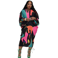 Spring Autumn African Dresses for Women - 3/4 Sleeve, Sexy V - Neck, Slim Fit, Office Lady Party Dress - Free Delivery Worldwide only at Flexi Africa