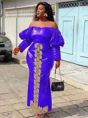 Stunning Bazin Riche Evening Gowns: Elegant Choices for Nigerian Women's Party Attire - Flexi Africa - www.flexiafrica.com