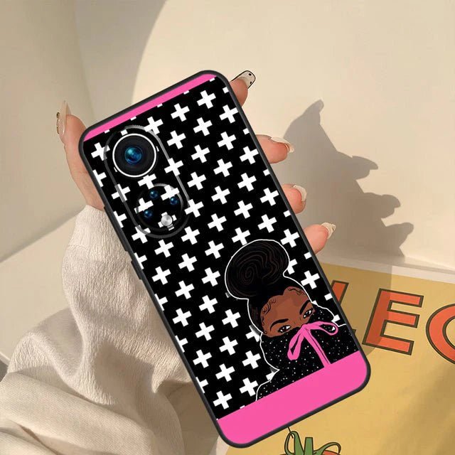 Stylish Black Girl Phone Case for Huawei - Free Delivery Worldwide only at Flexi Africa