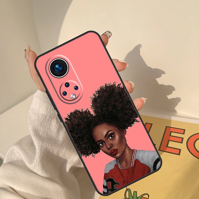 Stylish Black Girl Phone Case for Huawei - Free Delivery Worldwide only at Flexi Africa