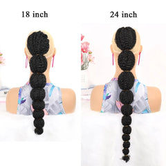 Synthetic Ponytail Hair Extension for Black Women Lantern Bubble Drawstring False Pigtail Afro Puff Kinky Horse Tail Hairpiece - Free Delivery Worldwide only at Flexi Africa