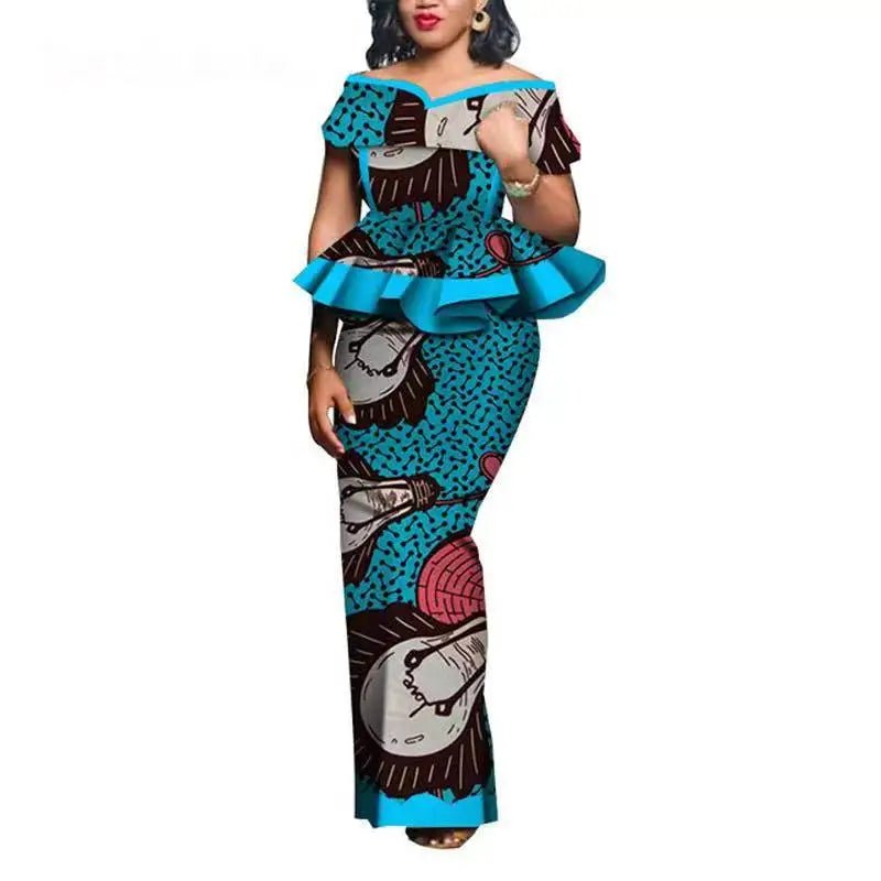 Traditional African 2PC Outfit – Dashiki Top and Skirt Set for Women - Free Delivery Worldwide only at Flexi Africa