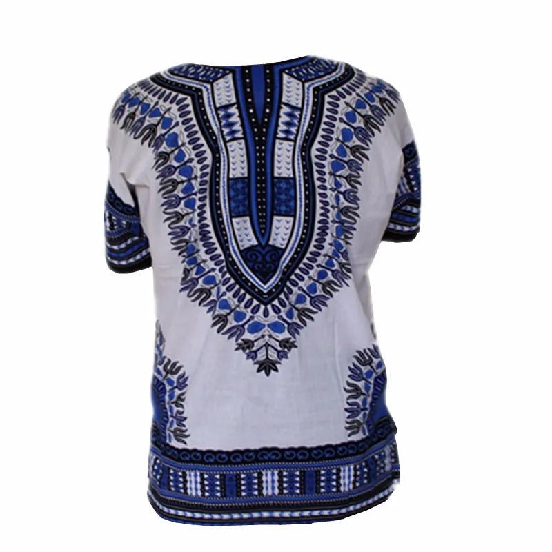 Unisex 100% Cotton Dashiki T-Shirts – Traditional African Print Fashion Design - Free Delivery Worldwide only at Flexi Africa