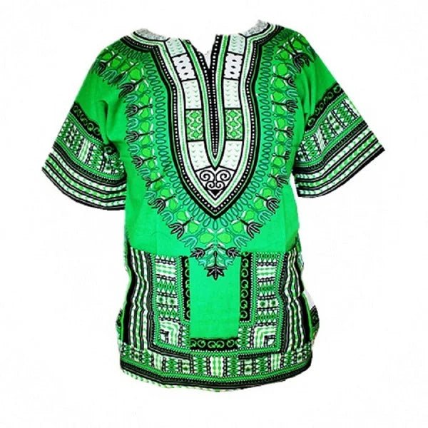 Unisex 100% Cotton Dashiki T-Shirts – Traditional African Print Fashion Design - Free Delivery Worldwide only at Flexi Africa