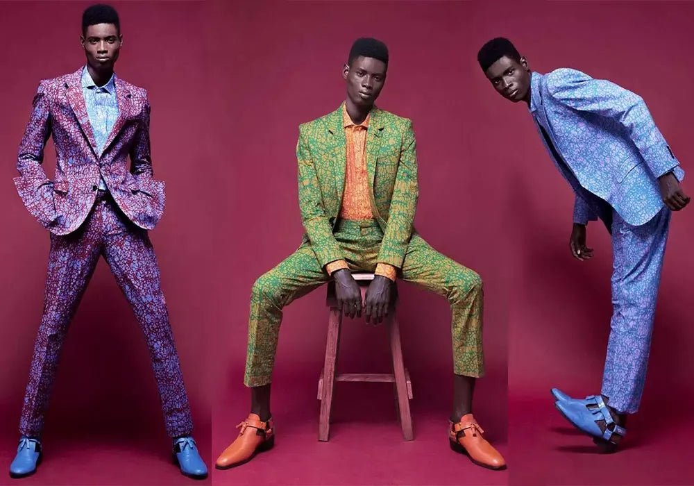 Women African Outfits 2 Pieces Set Shiny Flare Sleeves V Neck Tops and Long Pencil Skirts African Clothes for Women WY9972 - Free Delivery Worldwide only at Flexi Africa